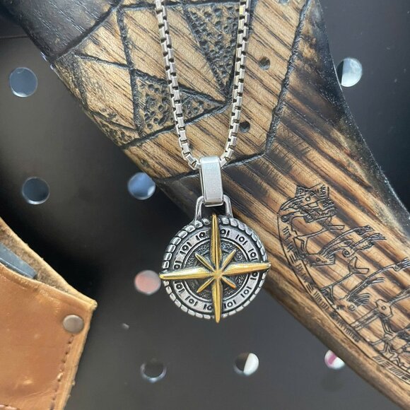 Other - Viking Compass Pendant Necklace – Stainless Steel